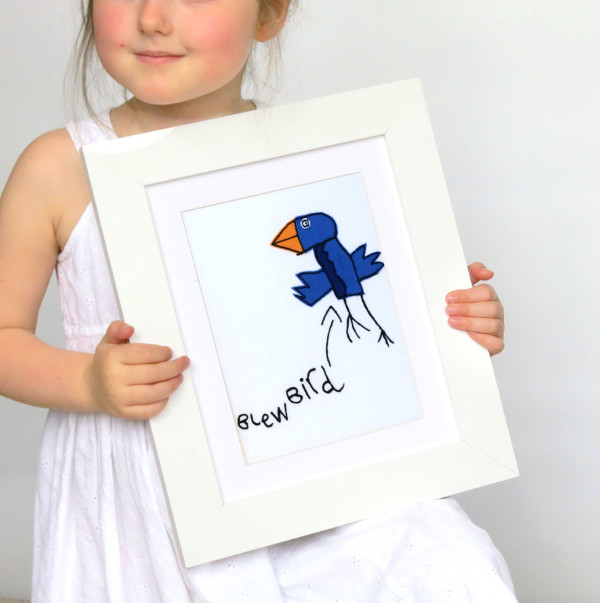 Things to make for fathers day - childs embroidered artwork