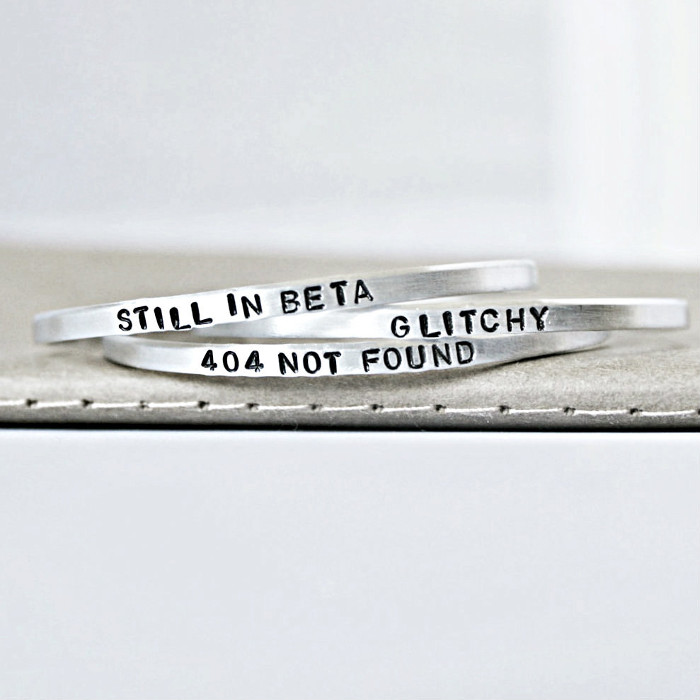Tech Gifts for Teens and Tweens - Hand Stamped Bangle Set