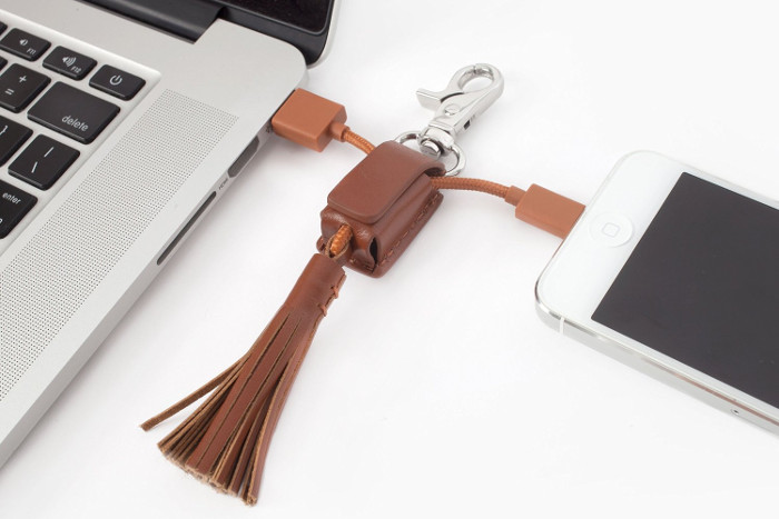 Tech Gifts for Teens and Tweens - Tassel Charging Cable Keychain