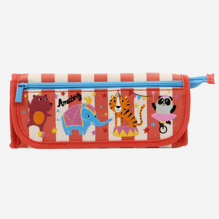 Pencil Cases for Kids-Circus Triple Pencil Case