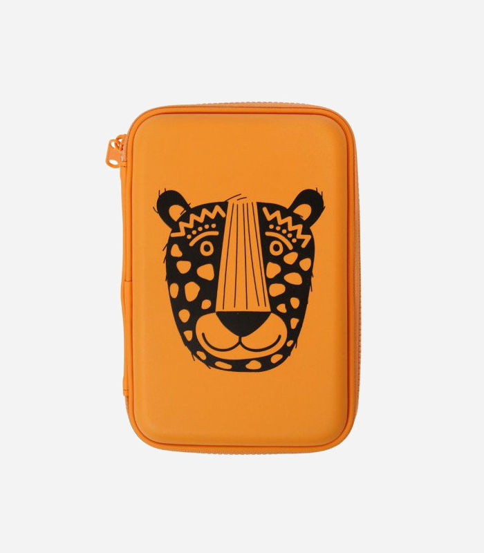 Pencil Cases for Kids-Get Mixy Tiger Hard-Shell Pencil Case