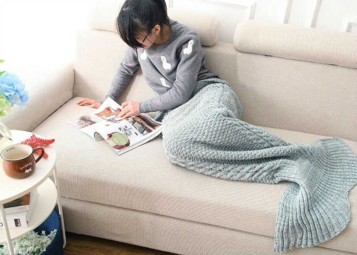 Gifts for Tween Girls Mermaid Tail Blanket