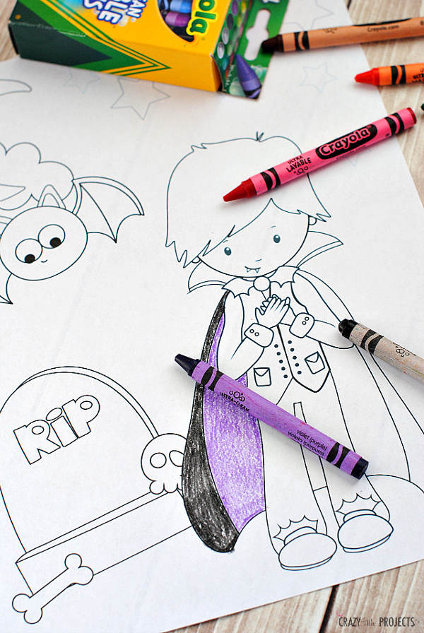 Halloween printable Coloring Pages (via Crazy Little Projects)