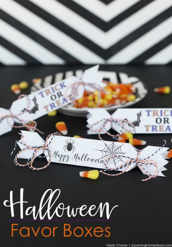 Halloween Printables for Kids - Halloween Favor Boxes (via The Idea Room)