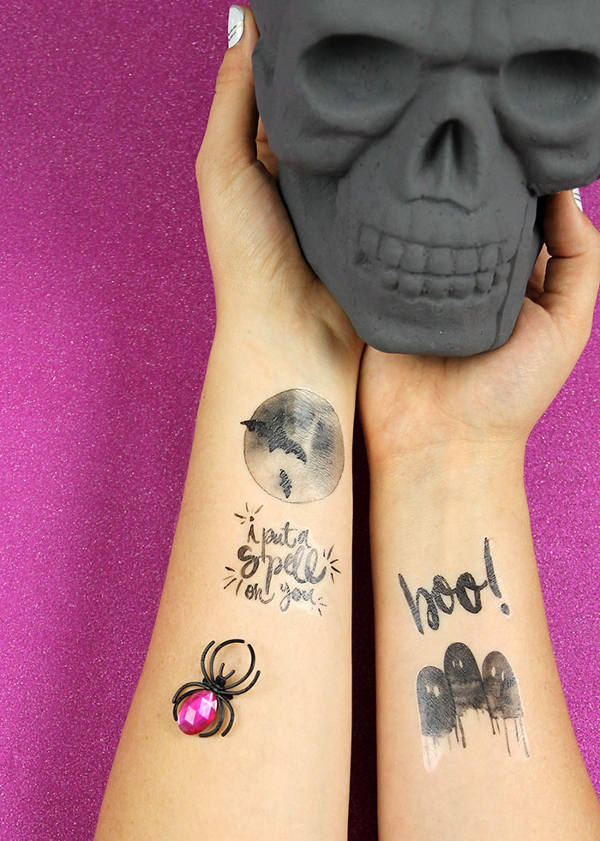 Last Minute Halloween Printables - Printable Halloween Tattoos (via Persia Lou)
