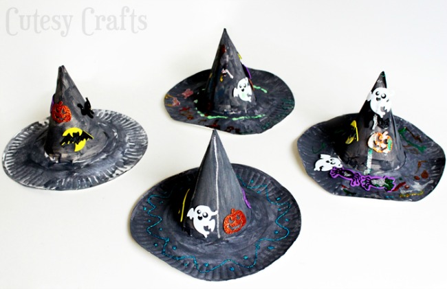 Easy Kids Halloween Crafts - Paper Plate Witches Hat (via Cutesy Crafts)