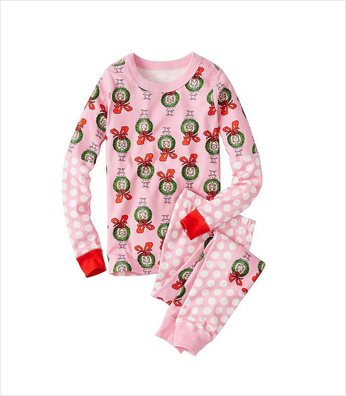 Warm, Fuzzy and Totally Cute Christmas Pajamas for Kids - Christmassy in pink