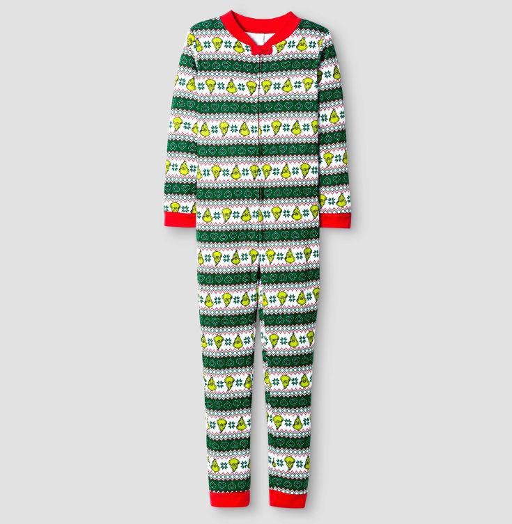 Warm, Fuzzy and Totally Cute Christmas Pajamas for Kids - Inspired by the Grinch, loved by kids.