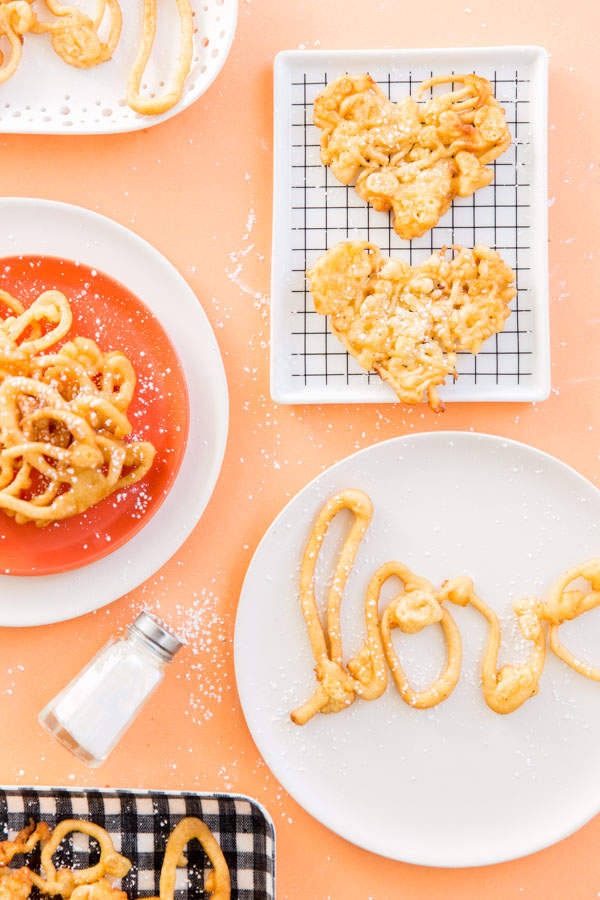 11 Heart Shaped Snacks and Treats Featuring Funnel Cake Love Letters (via Paper n Stitch)