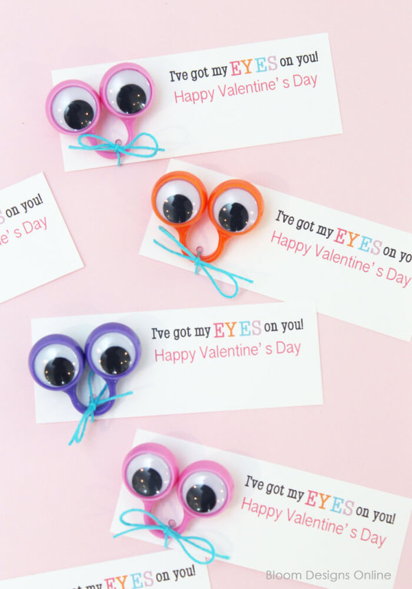 16 Last Minute Valentine Printables featuring 'I've Got My Eyes On You' Valentine's Printable (via Bloom Design Online)