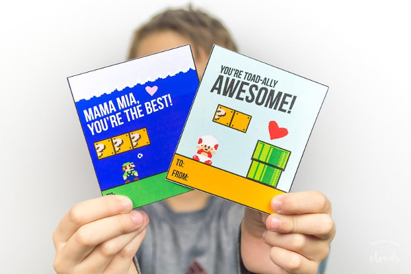 16 Last Minute Valentine Printables featuring Mario Valentine (via The Kiwi in the Clouds)