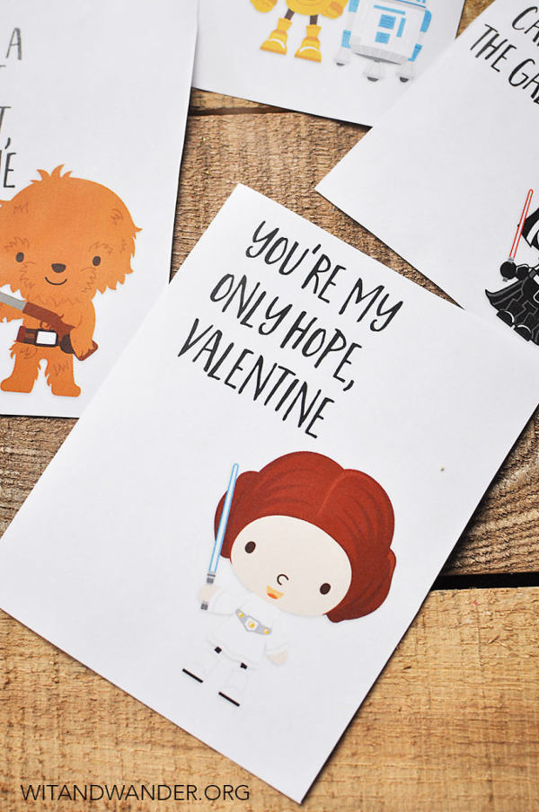 16 Last Minute Valentine Printables featuring Star Wars Valentine (via Wit and Wander)